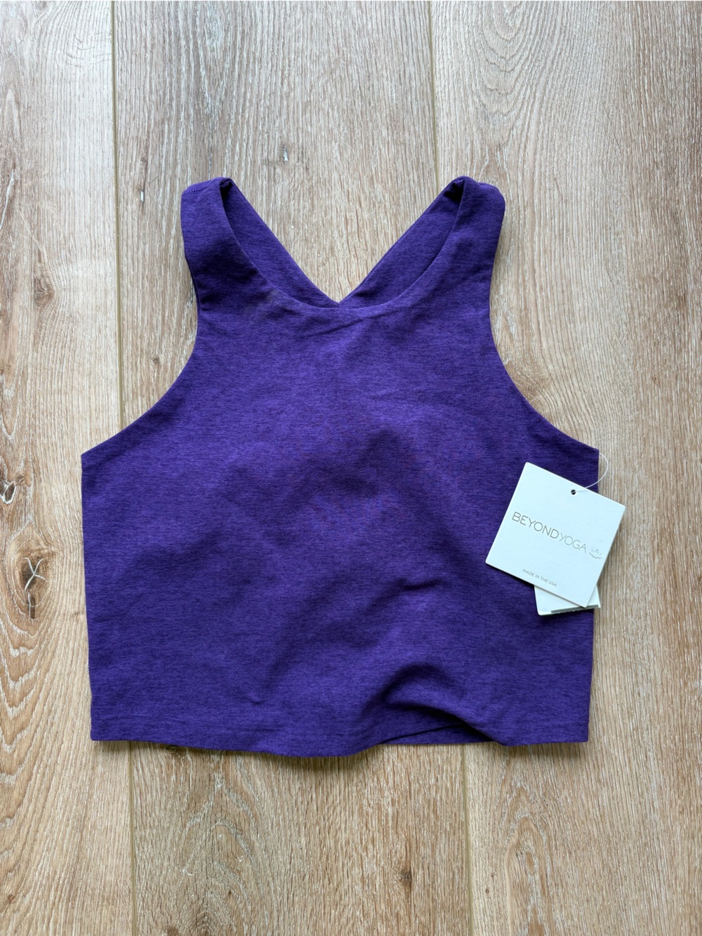 Beyond Yoga Deep Purple Racerback Crop